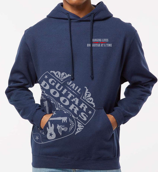 Hoodie: JGD Navy Blue Holiday Sweatshirt LIMITED SIZES
